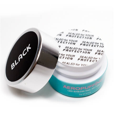 Led Emboss Nail Art Gel Black 5ml