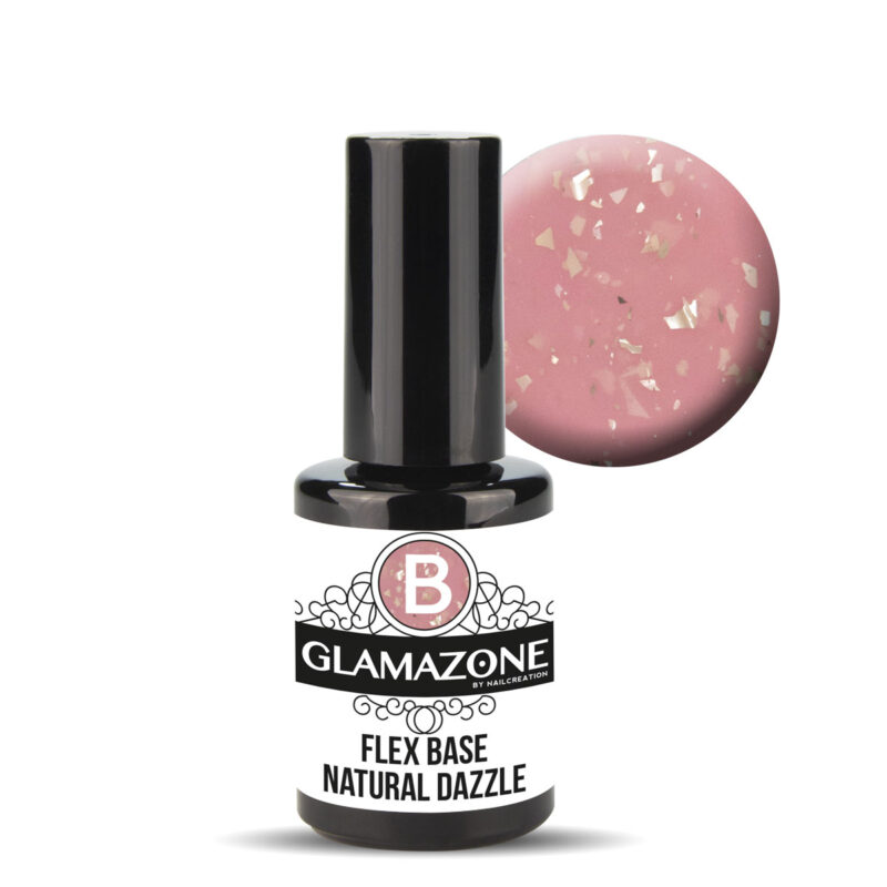 Glamazone Ενισχυμένη Βάση Rubber Natural Dazzle 15 ml