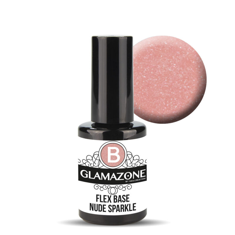 Glamazone Ενισχυμένη Βάση Rubber Nude Sparkle 15 ml