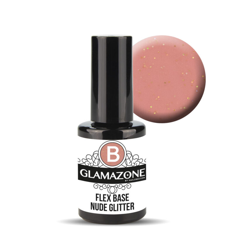 Glamazone Ενισχυμένη Βάση Rubber Nude Glitter 15 ml