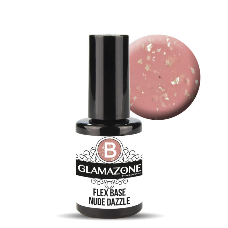 Glamazone Ενισχυμένη Βάση Rubber Nude Dazzle 15 ml