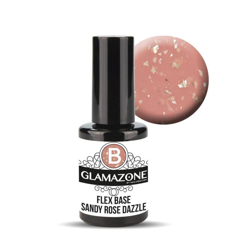 Glamazone Ενισχυμένη Βάση Rubber Sandy Rose Dazzle 15 ml