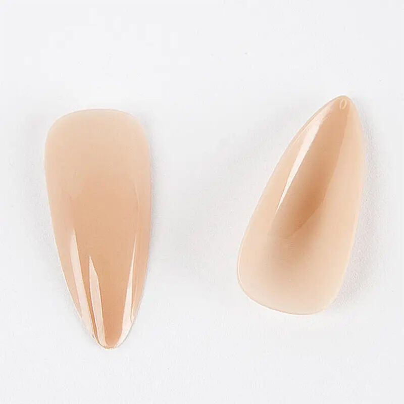 Soft Gel Tips - Almond Short Nude ( 0-11 Size ) - Image 4