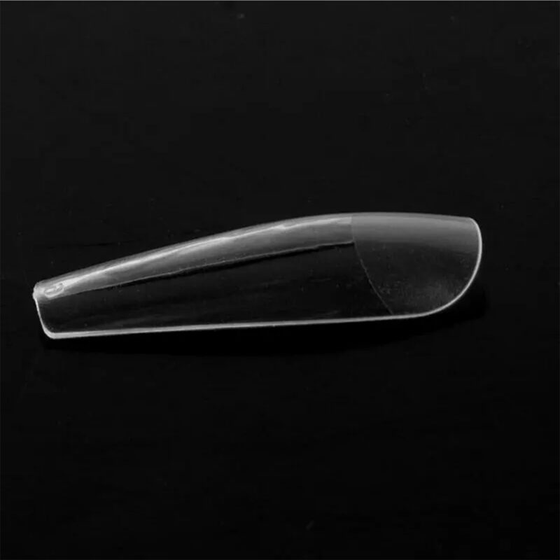 Soft Gel Tips - Coffin Medium Clear  ( 5-9 Size ) - Image 5