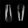 Soft Gel Tips - Coffin Short Clear  ( 0-11 Size ) - Image 4