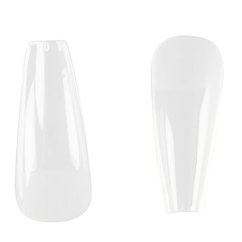 Soft Gel Tips - Coffin Short Clear  ( 0-11 Size ) - Image 9