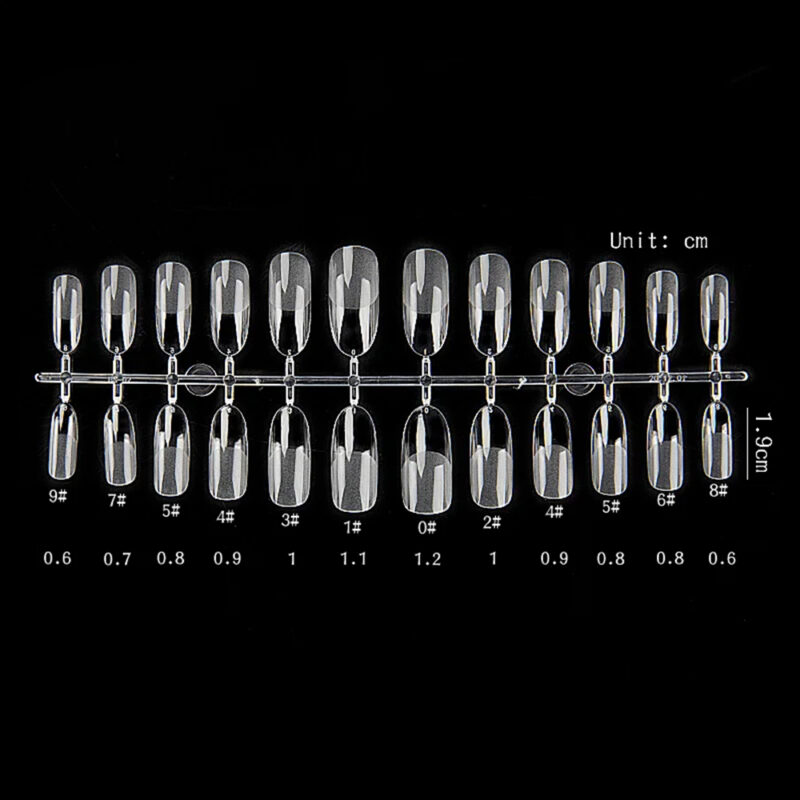 Soft Gel Tips - Oval Short Clear  ( 0-9 Size ) - Image 5