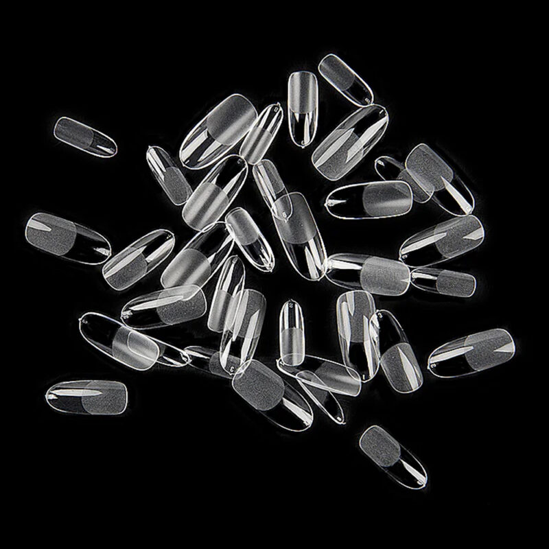 Soft Gel Tips - Oval Short Clear  ( 0-9 Size ) - Image 6