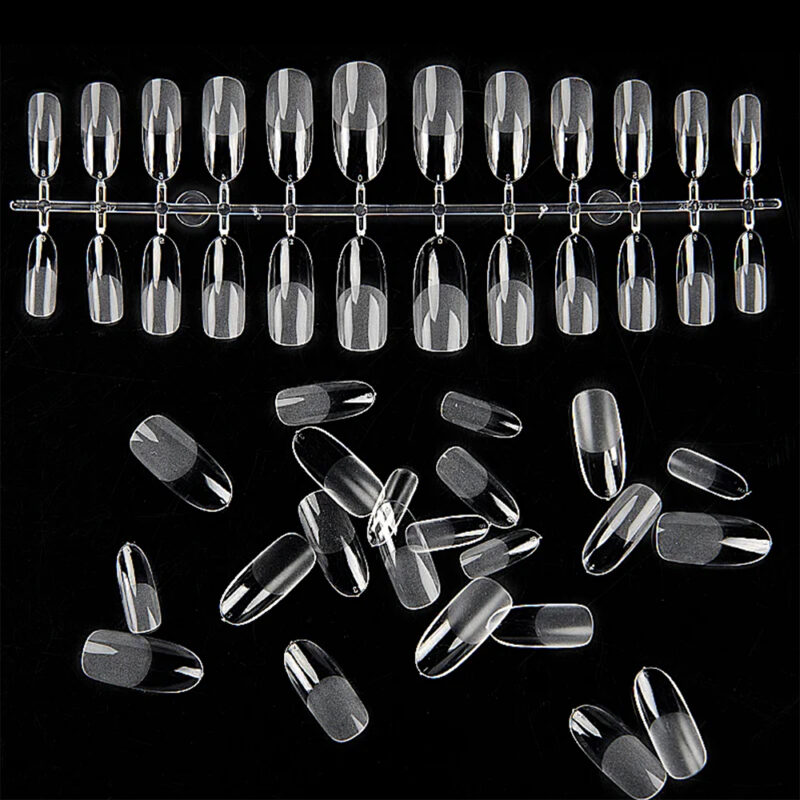 Soft Gel Tips - Oval Short Clear  ( 0-9 Size ) - Image 7