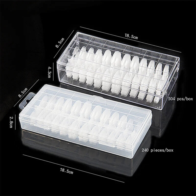 Soft Gel Tips - Oval Short Clear  ( 0-9 Size ) - Image 8