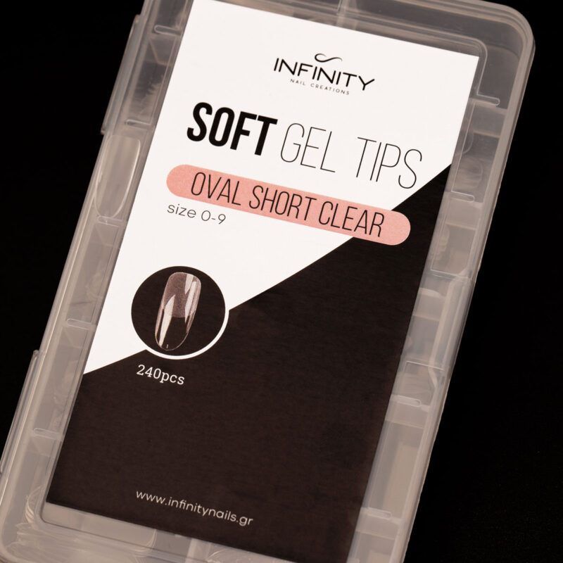 Soft Gel Tips - Oval Short Clear  ( 0-9 Size ) - Image 10