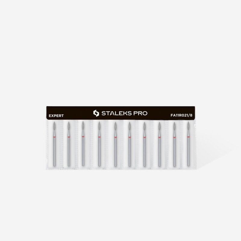 Staleks Διαμαντόφρεζα Pointed Flame Red FA11R021/8 2.1 mm - Image 3