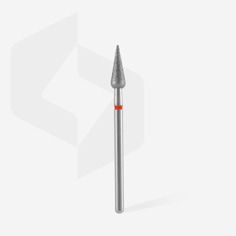 Staleks Διαμαντόφρεζα Pointed Pear Red FA100R040/12 4 mm - Image 2