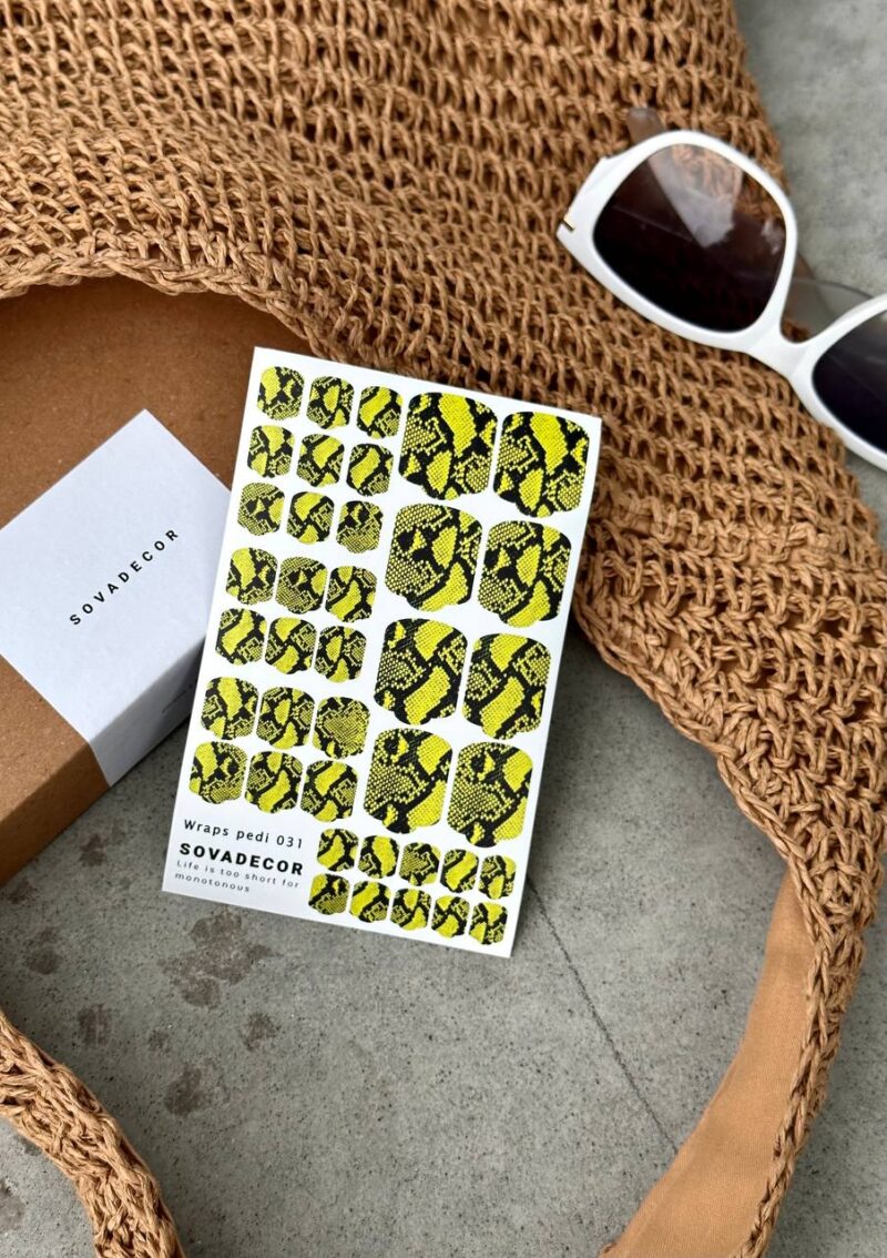 Αυτοκόλλητα Νυχιού Wraps Mani Sova - 032 - Yellow Snake