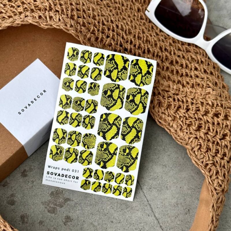 Αυτοκόλλητα Νυχιού Wraps Mani Sova - 032 - Yellow Snake