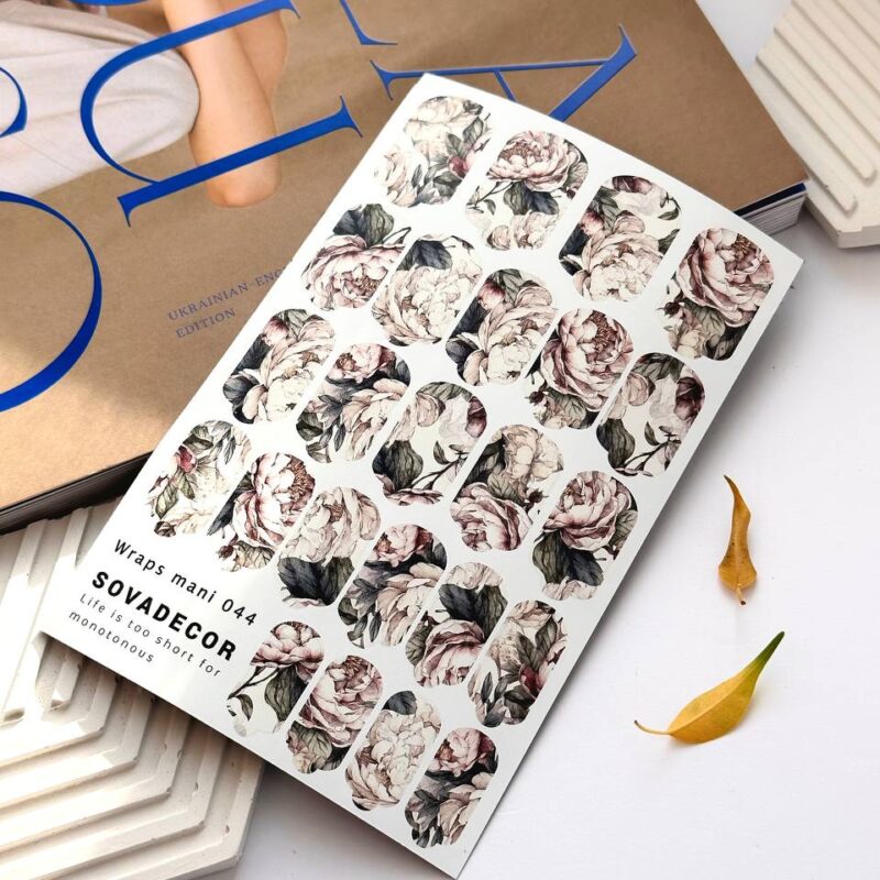 Αυτοκόλλητα Νυχιού Wraps Mani Sova - 044 - Vintage Flower