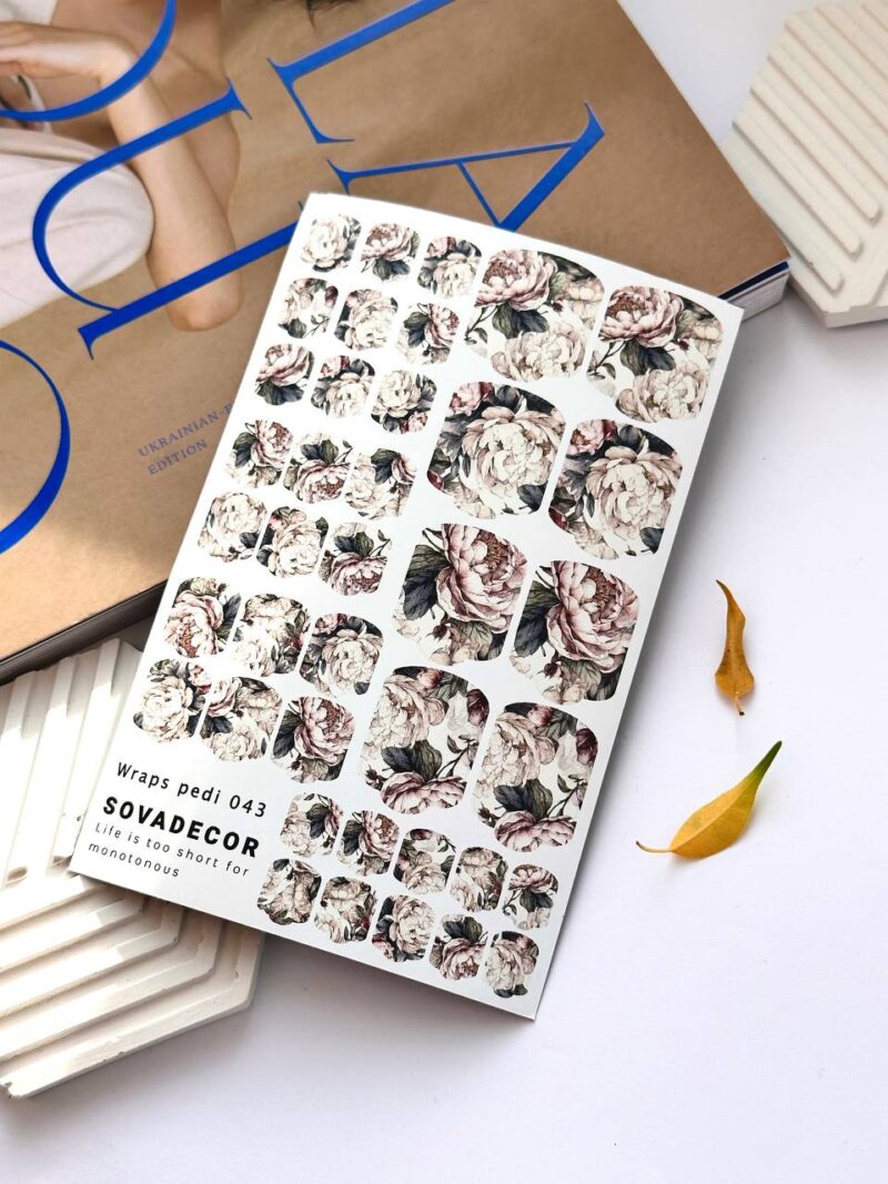 Αυτοκόλλητα Νυχιού Wraps Pedi Sova - 043 - Vintage Floral