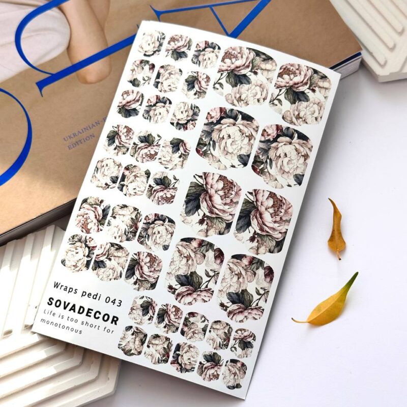 Αυτοκόλλητα Νυχιού Wraps Pedi Sova - 043 - Vintage Floral