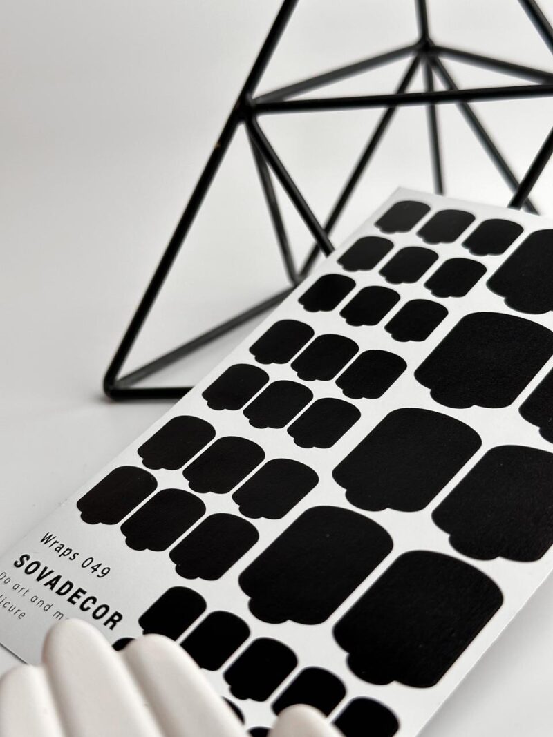 Αυτοκόλλητα Νυχιού Wraps Pedi Sova - 049 - Black