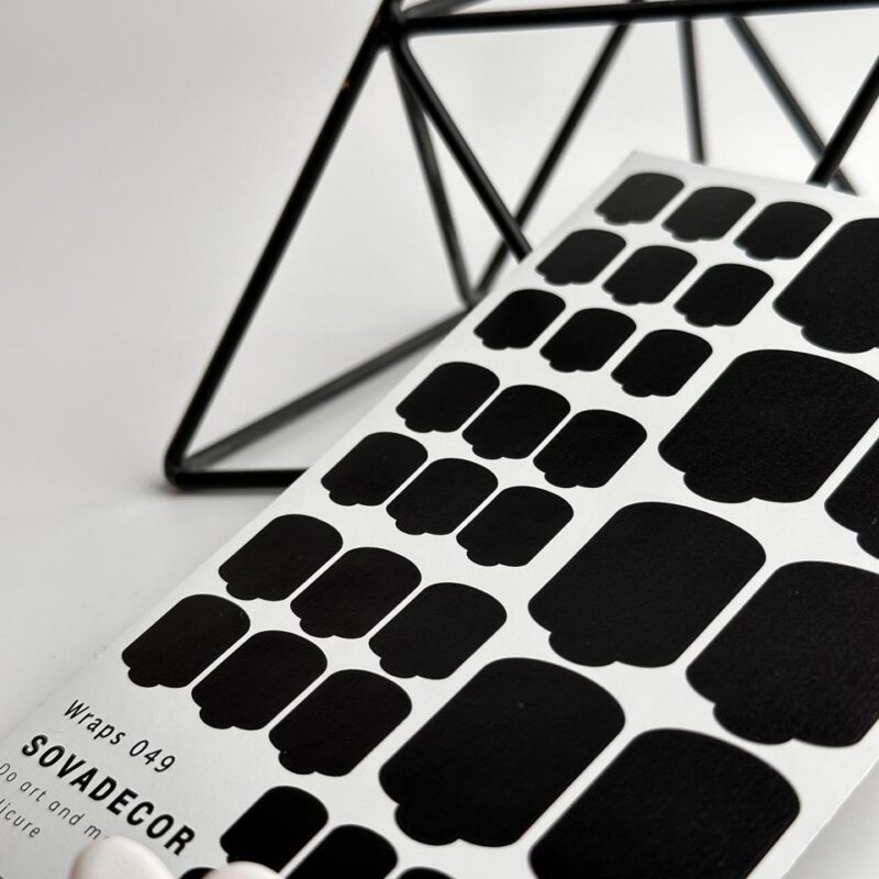 Αυτοκόλλητα Νυχιού Wraps Pedi Sova - 049 - Black