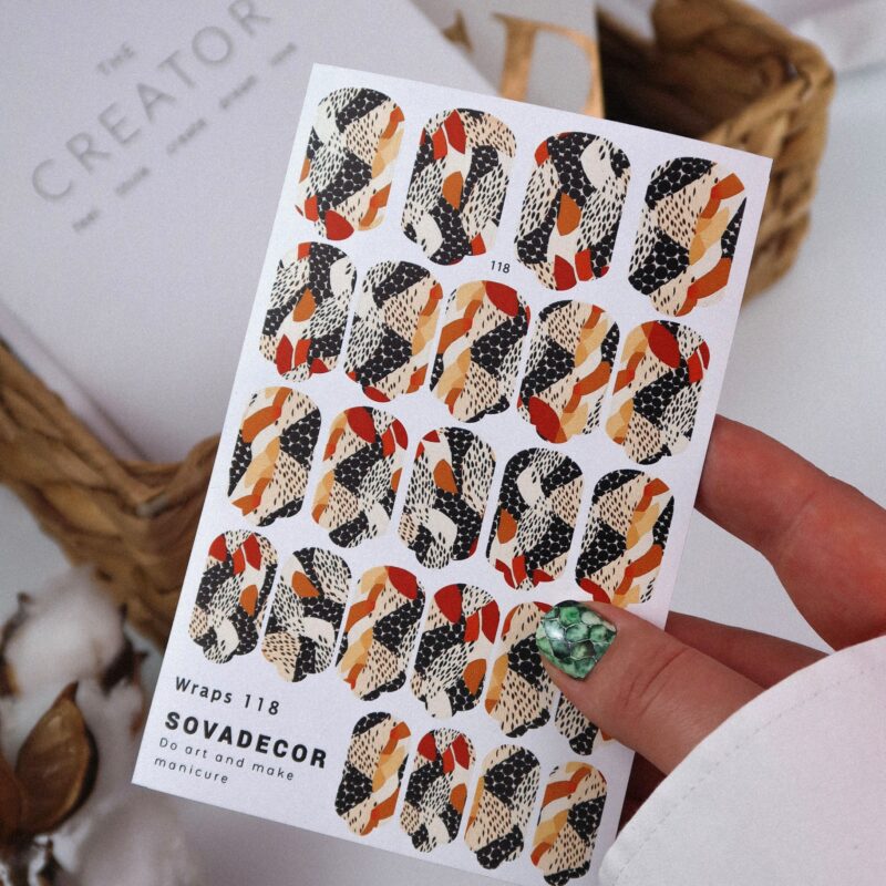 Αυτοκόλλητα Νυχιού Wraps Mani Sova 118