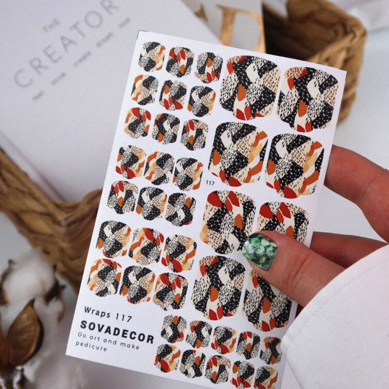 Αυτοκόλλητα Νυχιού Wraps Pedi Sova 117