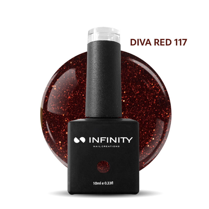 Infinity Ημιμόνιμο Βερνίκι Diva Red 117 10ml