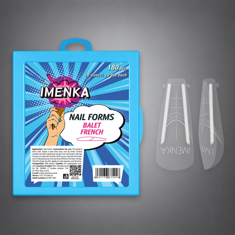 IMENKA Nail Forms Βalet French 2 180τμχ