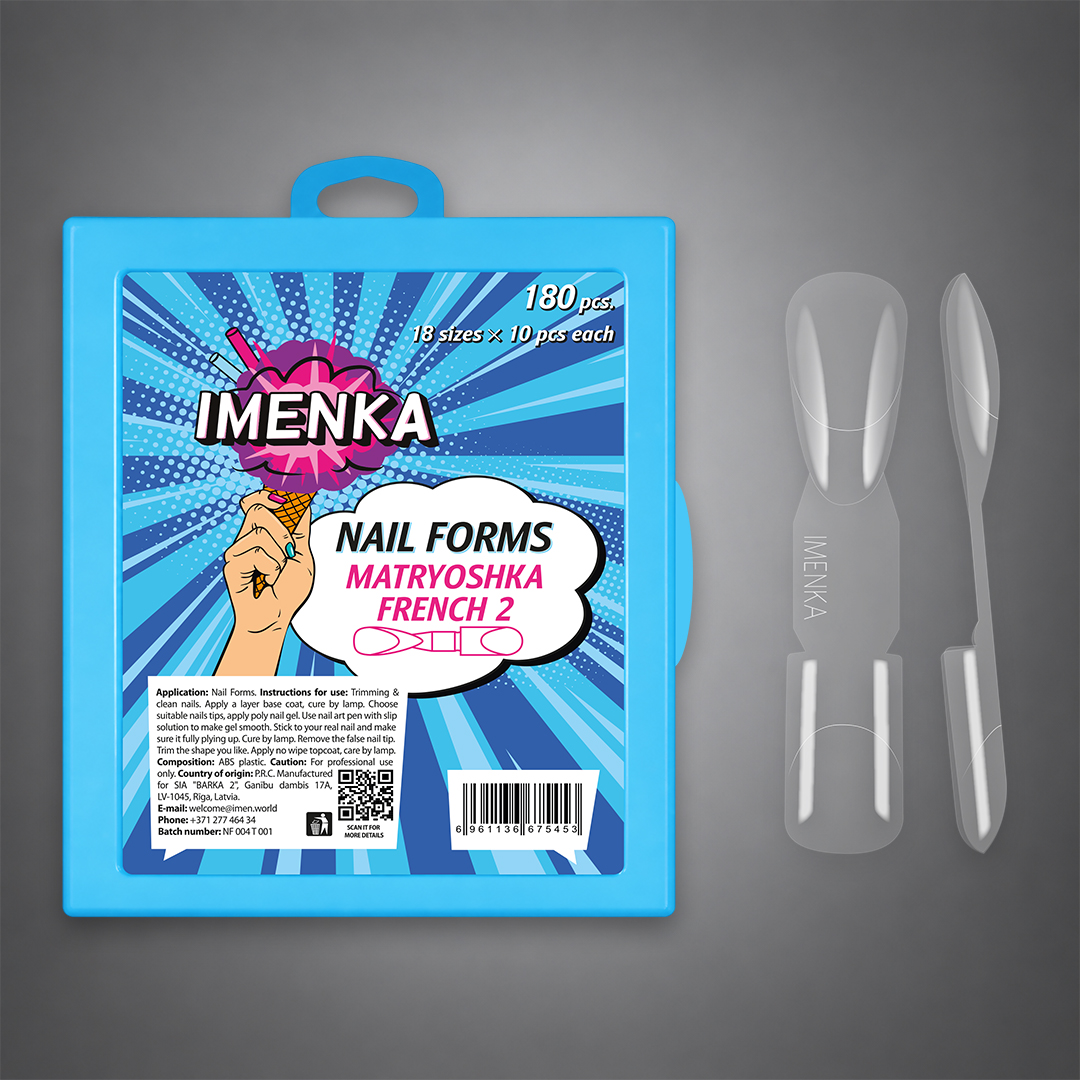 IMENKA Nail Forms Matryoshka French 2 180τμχ