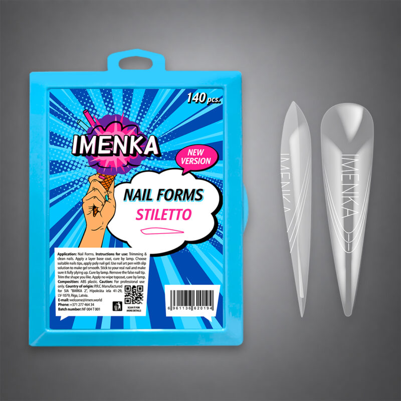 IMENKA Nail Forms Stiletto New Version 140τμχ